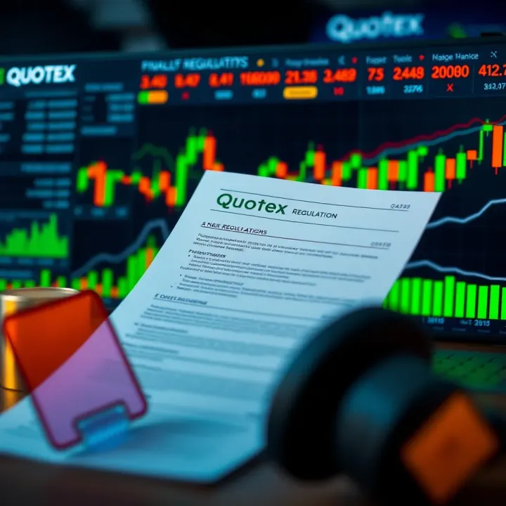 Illustration of financial regulation documents with a digital platform interface in the background