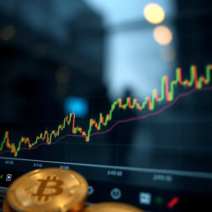 Graph illustrating Bitcoin price fluctuations influenced by market trends and global events