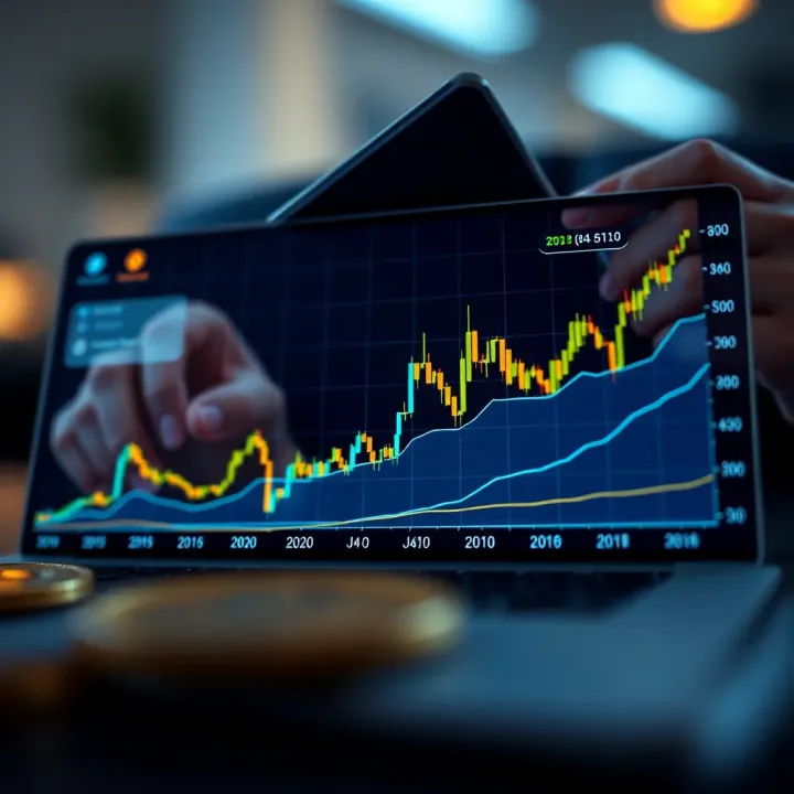 Graph showing the upward and downward trends in Bitcoin price over recent days