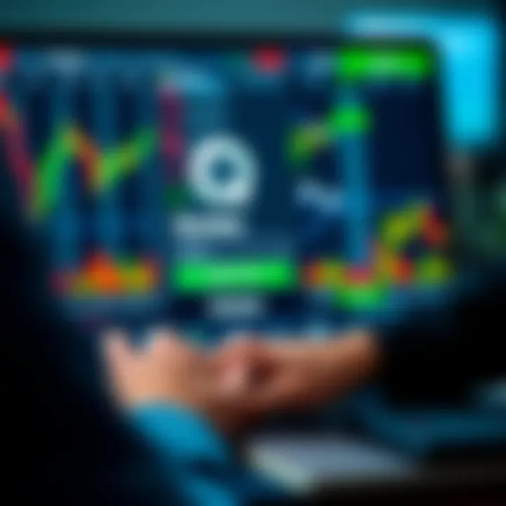 User entering login credentials on trading platform interface