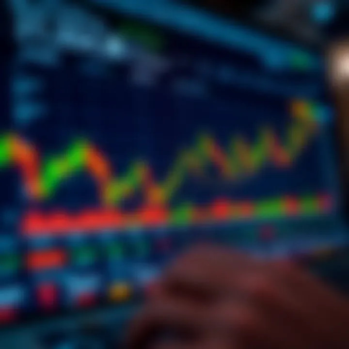 Illustration showing a secure financial platform interface with charts and data