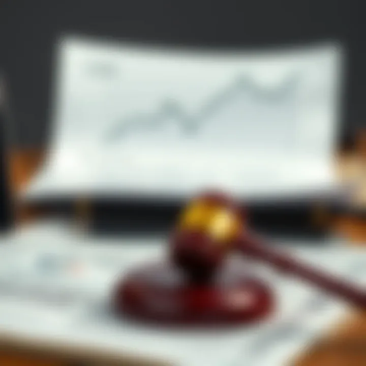 Illustration of legal documents and a gavel symbolizing regulatory considerations in binary options investing in Brazil