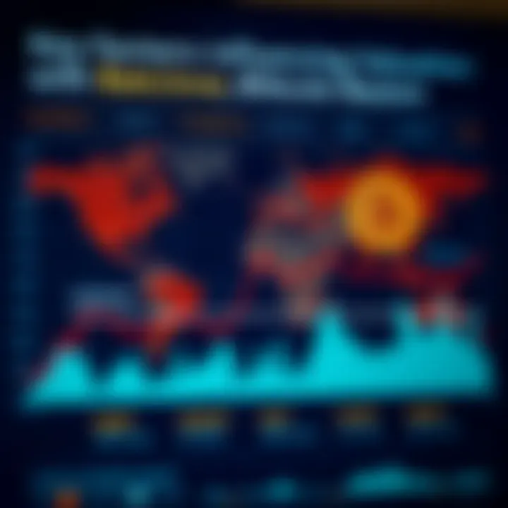 Chart illustrating factors influencing Bitcoin valuation including market sentiment and global events