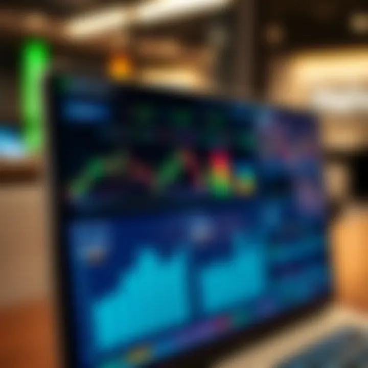 Dashboard of a trading platform showing key financial charts and analytics for investment decision making