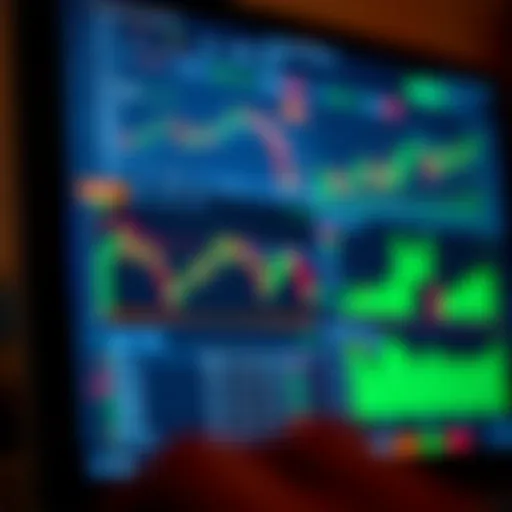 User interface of IQ Option app showcasing trading charts and asset selection