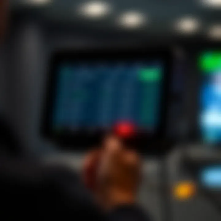 Electronic device displaying financial data and withdrawal options on a digital trading platform