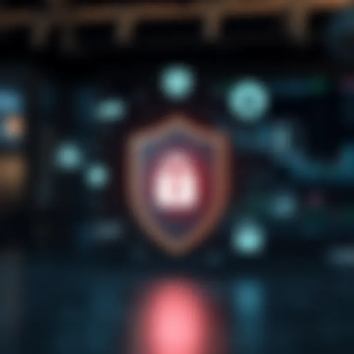 Qotex Security, Support, and Investment Features Secure investment concept with shield and financial icons representing safety and support