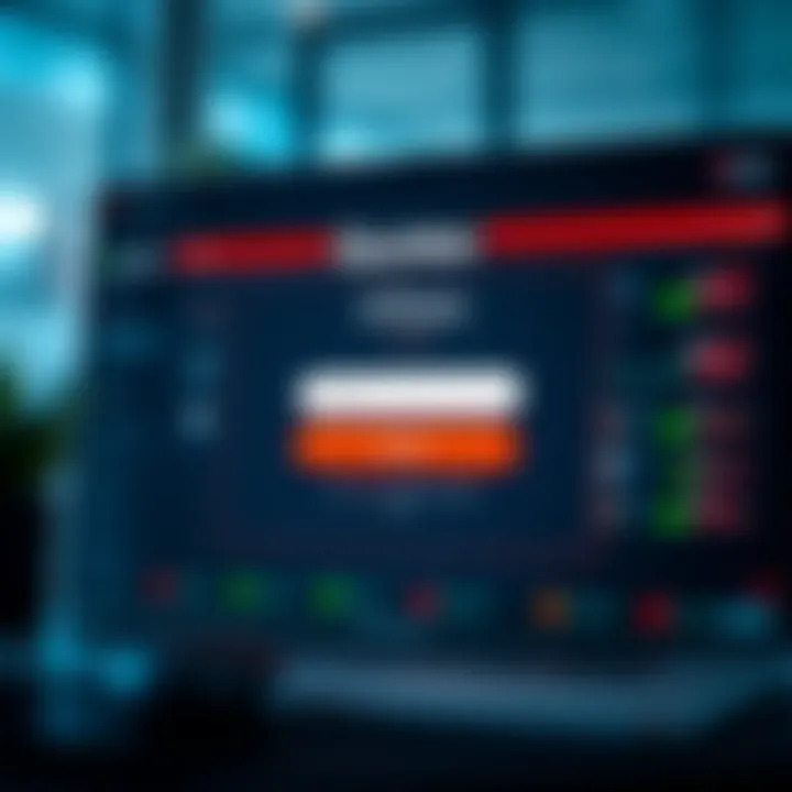 Interface showcasing the affiliate login screen on Quotex platform