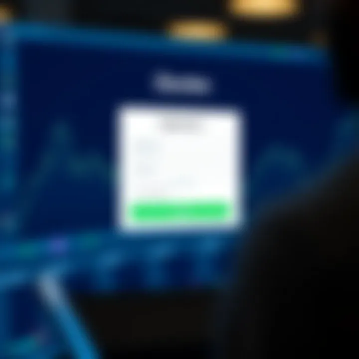 User interface showing account registration on Quotex platform with secure login fields