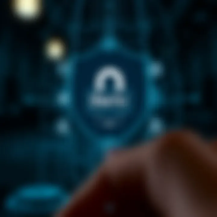 Visual representation of security features protecting Deriv account login