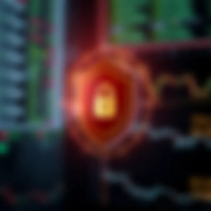 Security shield icon representing safe digital trading and investor protection