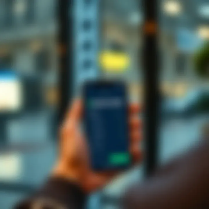 User downloading and installing the Olymp Trade application on a smartphone