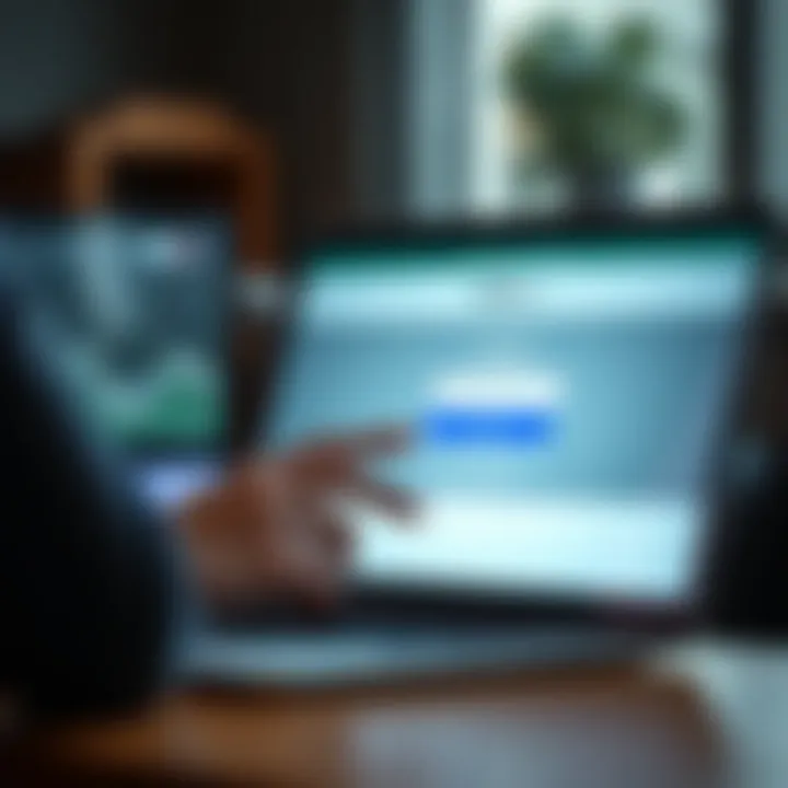 Secure Access to Deriv.com Login Interface User logging into Deriv.com platform on a laptop with secure connection