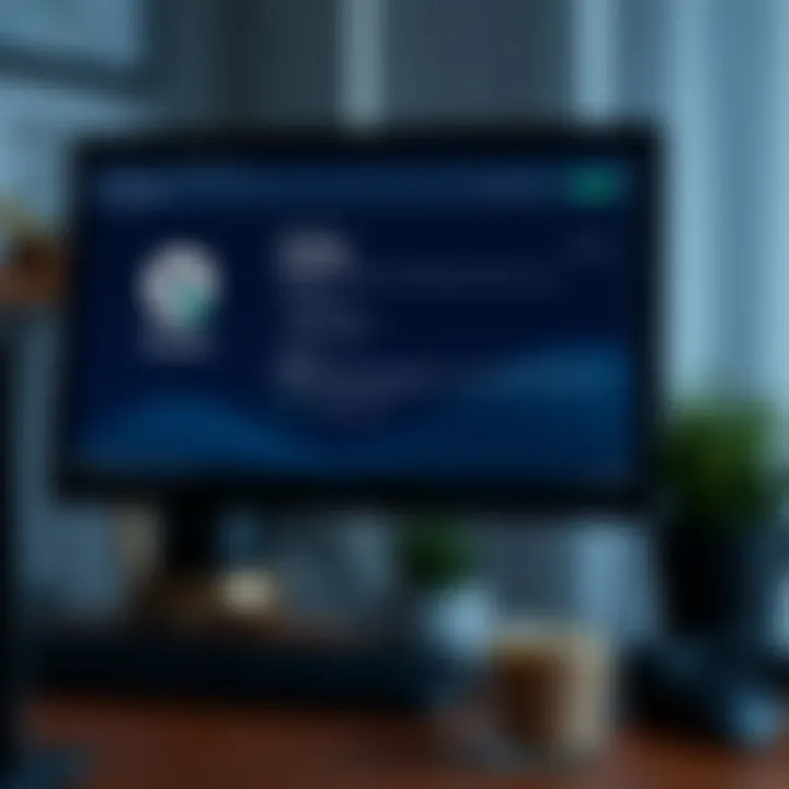 Computer desktop displaying Quotex app installation progress and system requirements