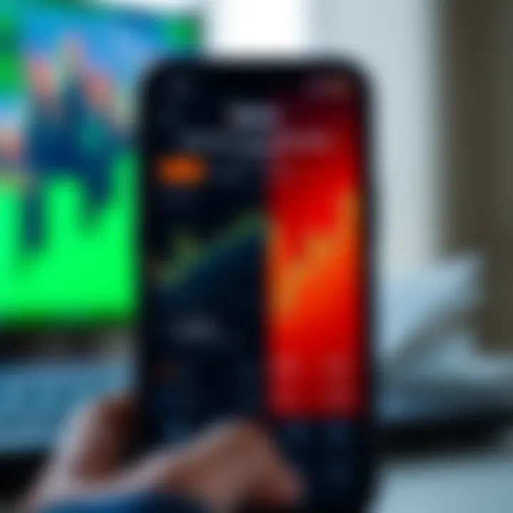 Deriv mobile app interface displaying trading options and charts