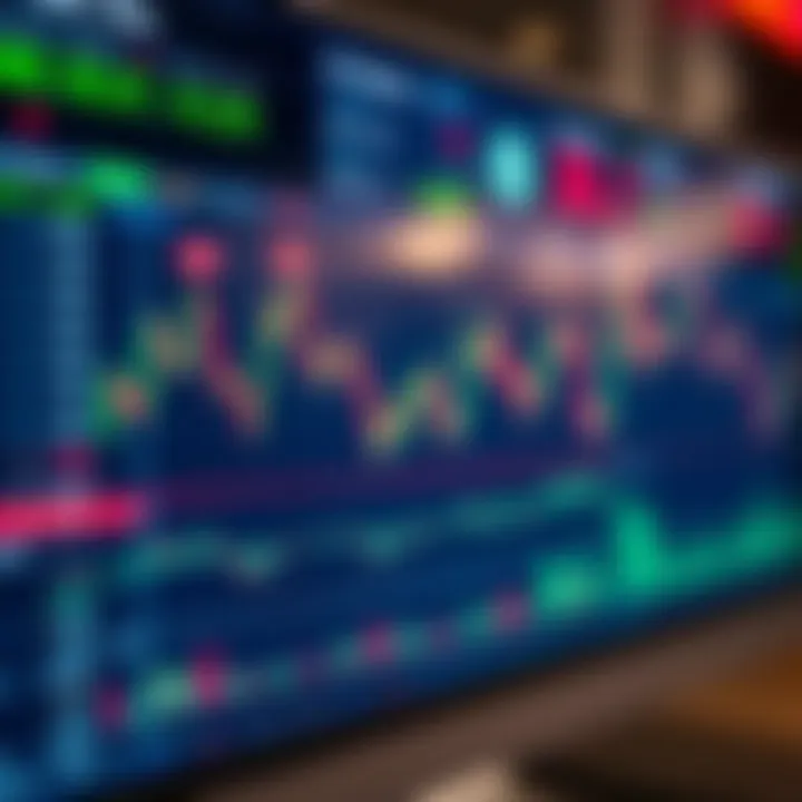 Trading Platform Interface for CFD Account Opening Illustration showing digital trading platform interface with various financial charts and graphs