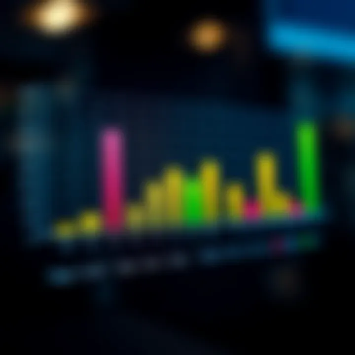Visual representation of IQ scores with color gradients highlighting intelligence levels
