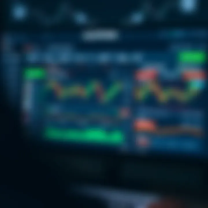 Dashboard interface of IQ Option platform showing various trading options and charts