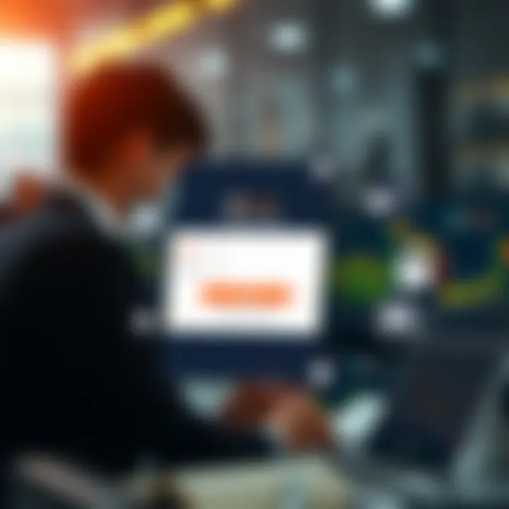 Visual guide illustrating secure login and user support features on IQ Option Web for Brazilian investors