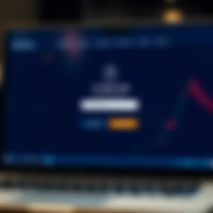 Secure login screen of IQ Option Web displaying security features