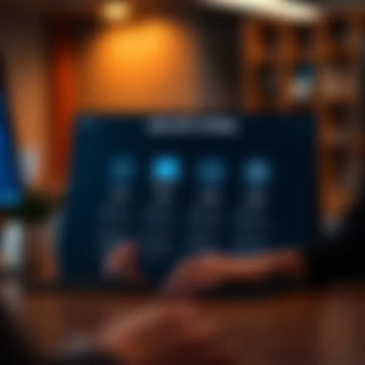 Illustration showing different account types and security features available on IQ Option