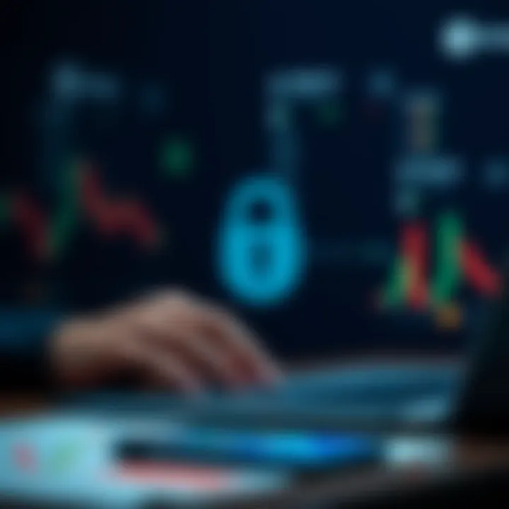Visual representation of user trust and secure financial operations in trading