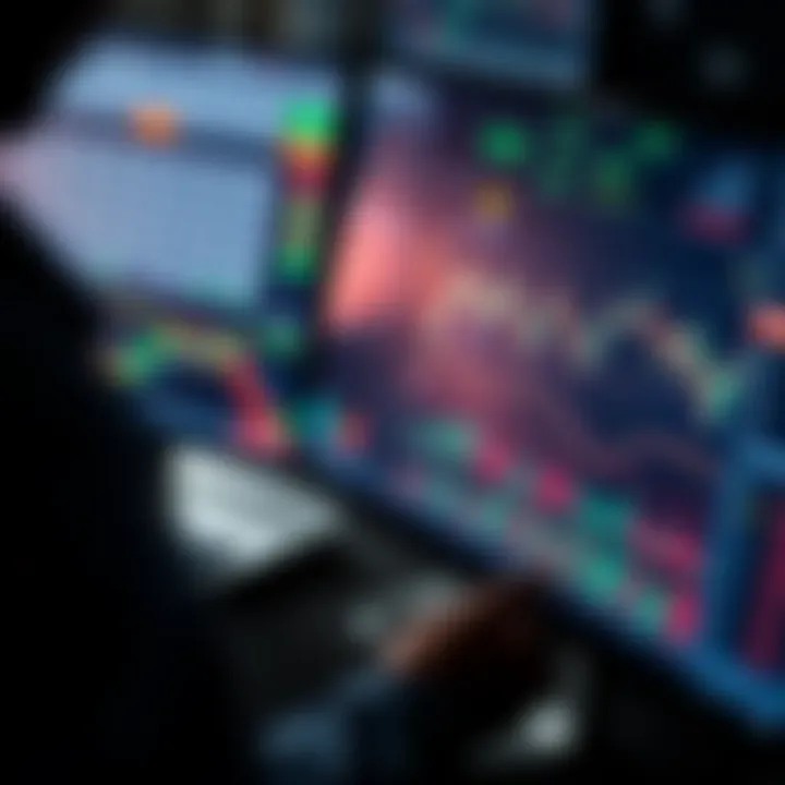 User analyzing multiple CFD trading options and risk management strategies on a financial software dashboard