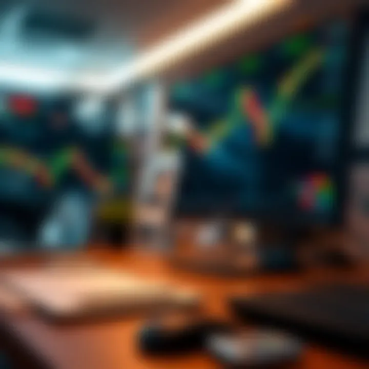 Visual representation of financial strategies and risk management for binary options trading