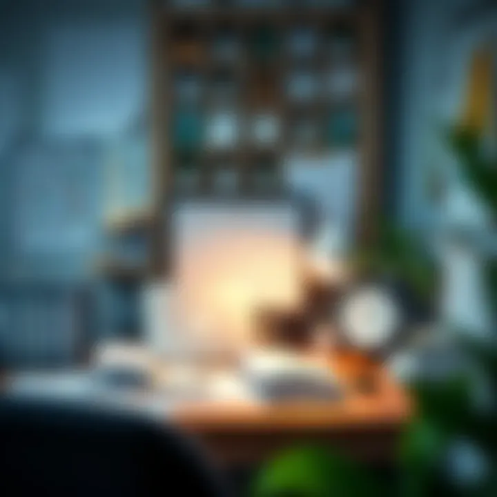 Workspace with organized desk, calendar, and clock symbolizing effective time management at work