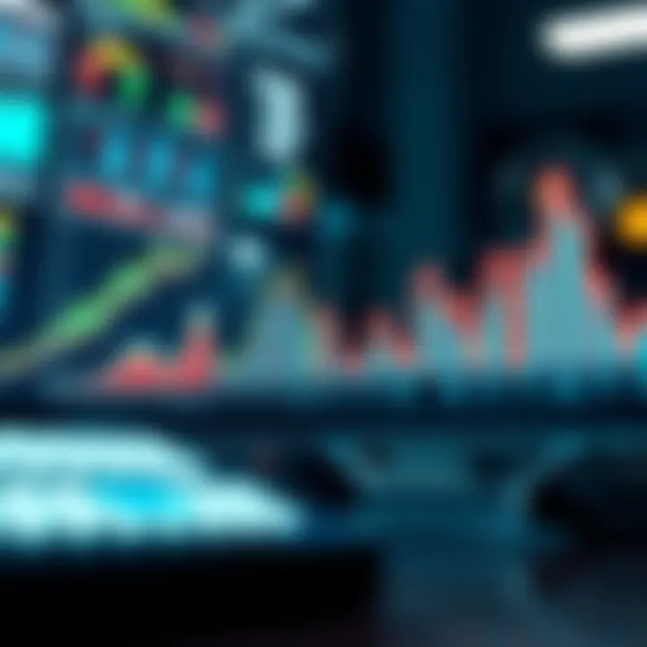 Visual representation of performance metrics and security features in a digital environment