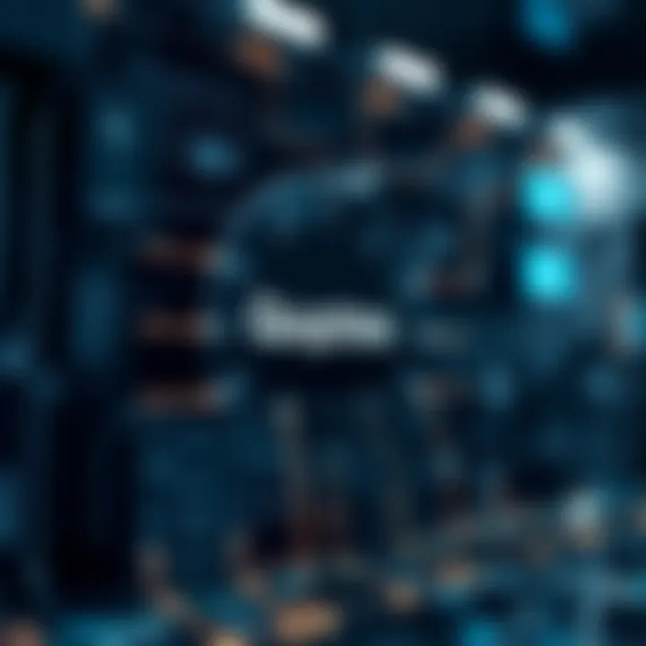 Graphic illustrating the Quoptex platform architecture with interconnected components