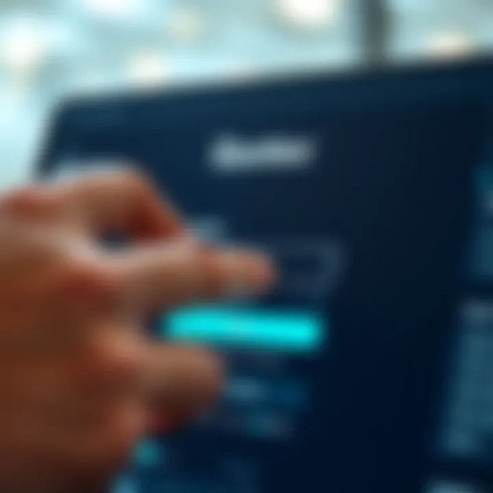 User entering login credentials on the Quotex platform interface