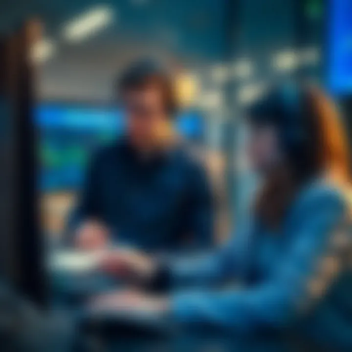 Customer support team providing assistance with digital trading tools and resources