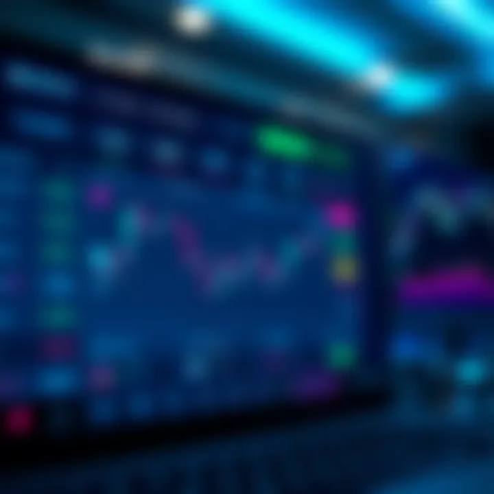 User interface of Quotex digital trading platform showing various asset options and trading tools