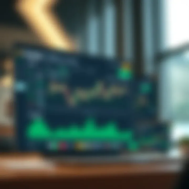 Dashboard interface of Quotex platform showing trading options and real-time charts