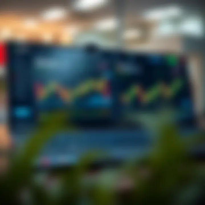 Dashboard view of Quotex trading platform with charts and options