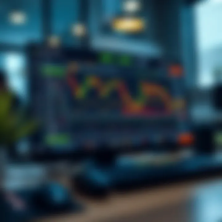 Quotex trading platform interface showing various tools and charts on a desktop