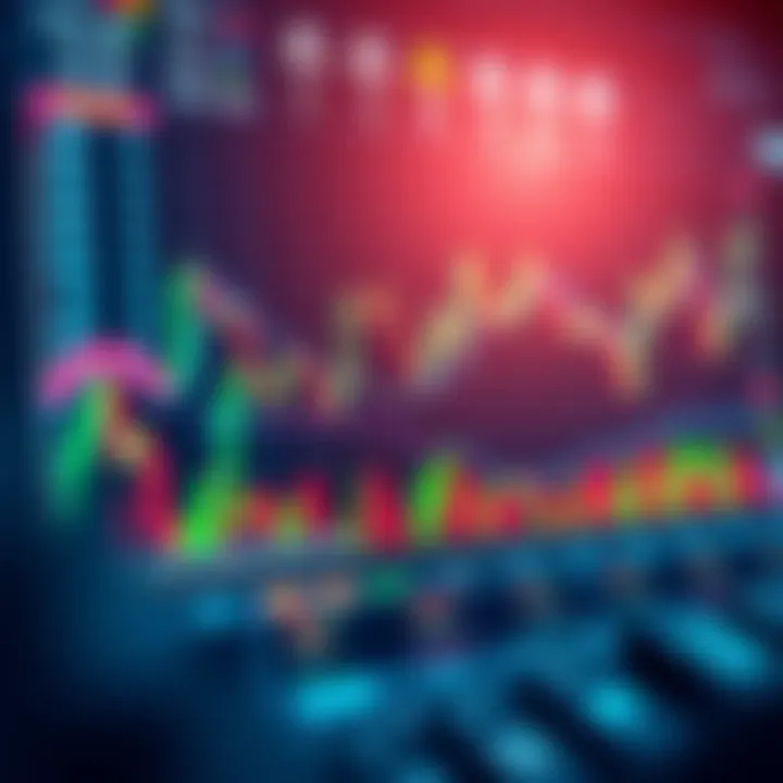 Graphical representation of trading strategies and market trends on Quotex Pro platform