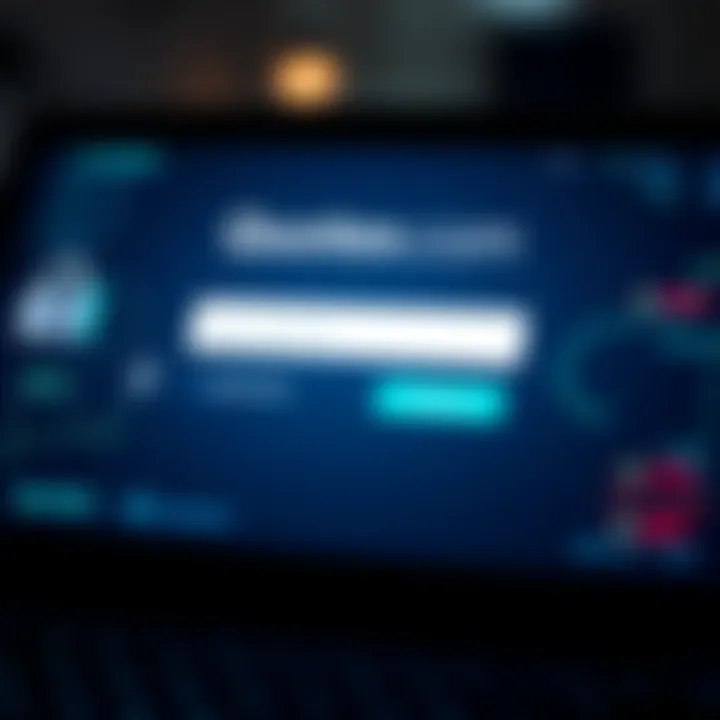 Secure login interface of Quotex.com showing username and password fields