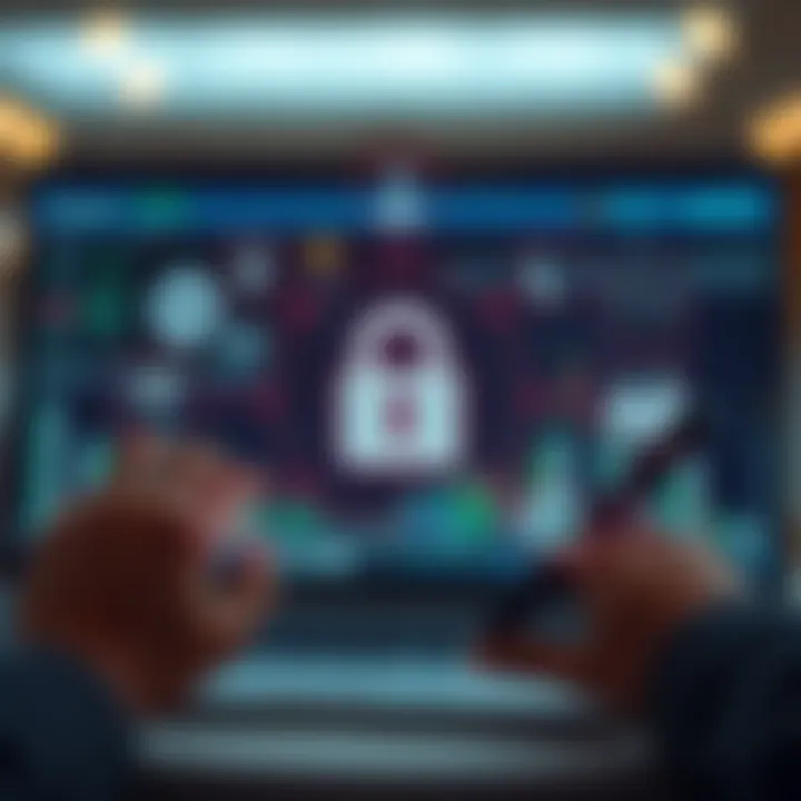 Graphical representation of security features and user account protection