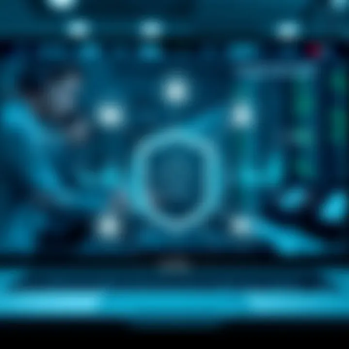 Visual representation of security measures and support services provided by Quotrex for safe online trading