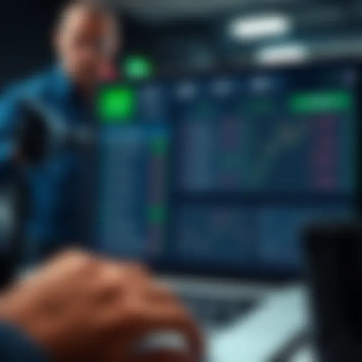 Conceptual illustration of a secure digital interface showing forex trading bot settings and risk management features