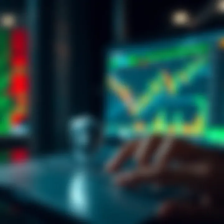 Secure online forex trading with graph charts and regulatory shield icon