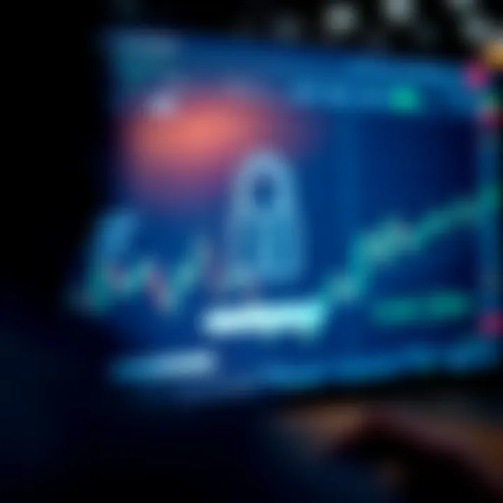 Secure login screen for accessing a financial trading platform safely