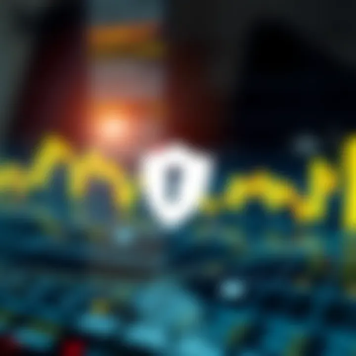 Security shield icon representing data protection on trading platform