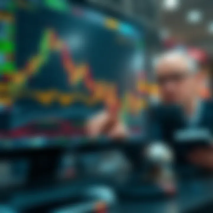 Detailed financial trading platform interface displaying charts and market data