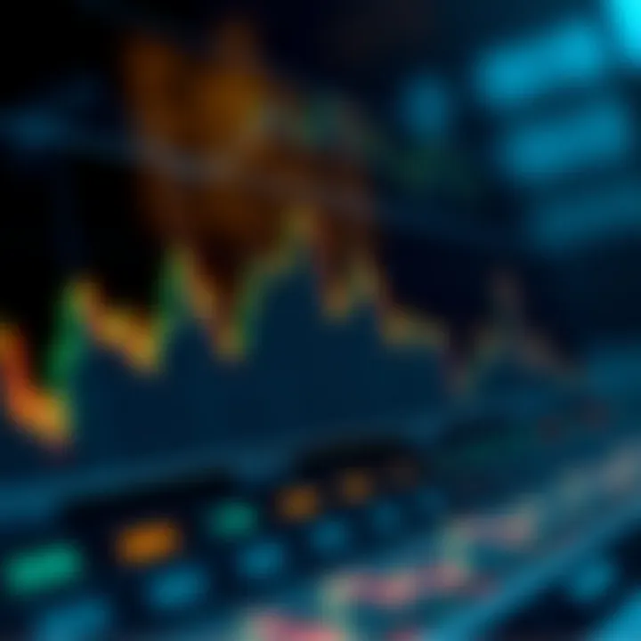 Graph showing a financial pullback where prices temporarily decline before continuing upward trend