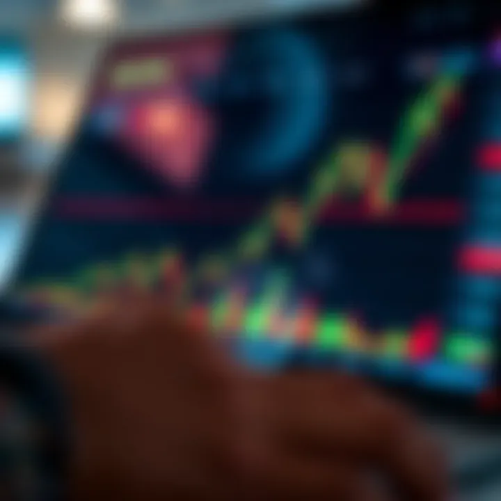 Graph showing binary options trading trends on the Quotex platform