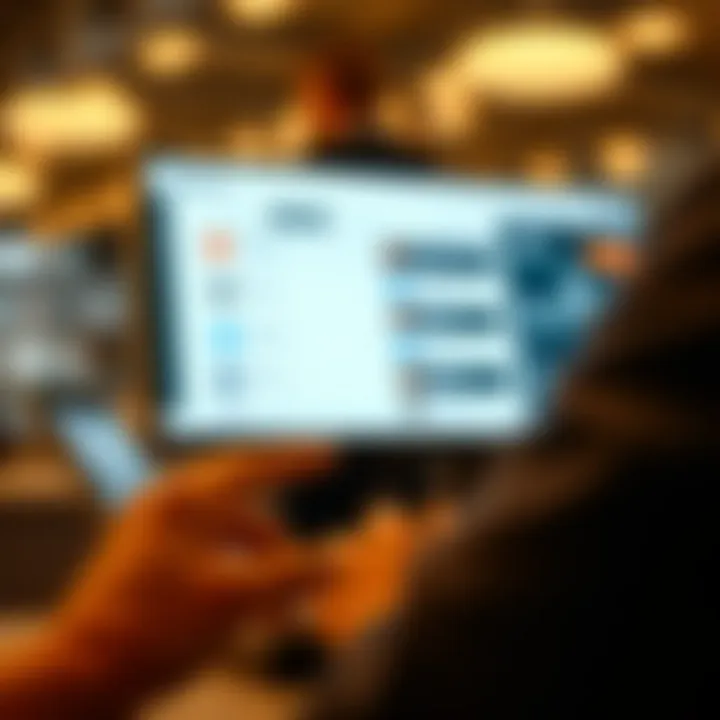 User interacting with Quotex application showing key features and navigation options