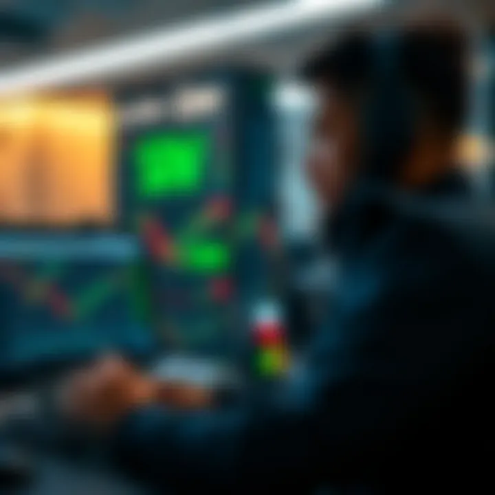 User practicing trading with virtual funds on IQ Option platform